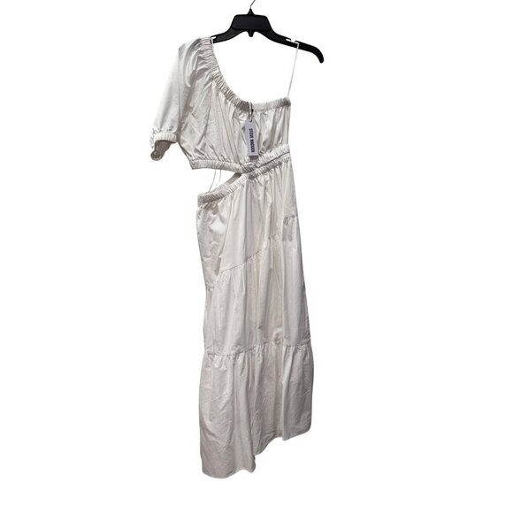 New Steve Madden Women's Size S Leena Cotton Poplin One-Shoulder Maxi Dress - Picture 2 of 11